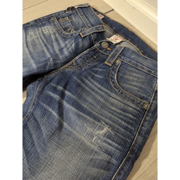 *Rare*True Religion Men's Distressed Geno Slim Fit Straight Jeans , 28x33 - Picture 7 of 13